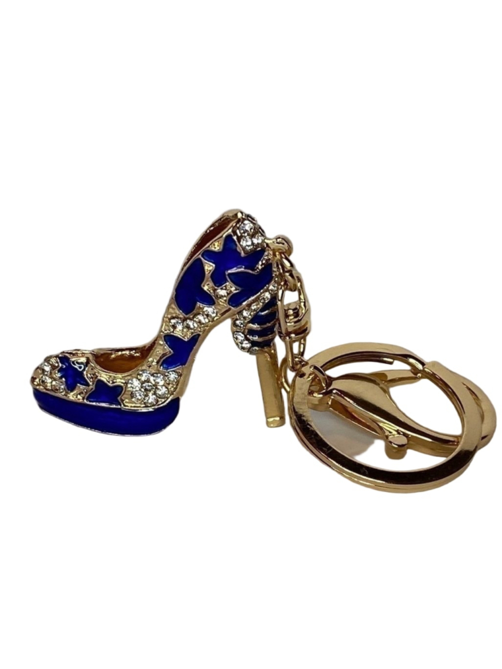 BLUE & GOLD HEEL KEYCHAIN